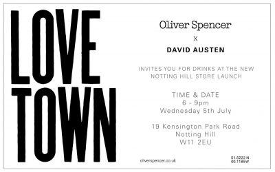 David Austen Notting Hill David Austen Launch Party Invite